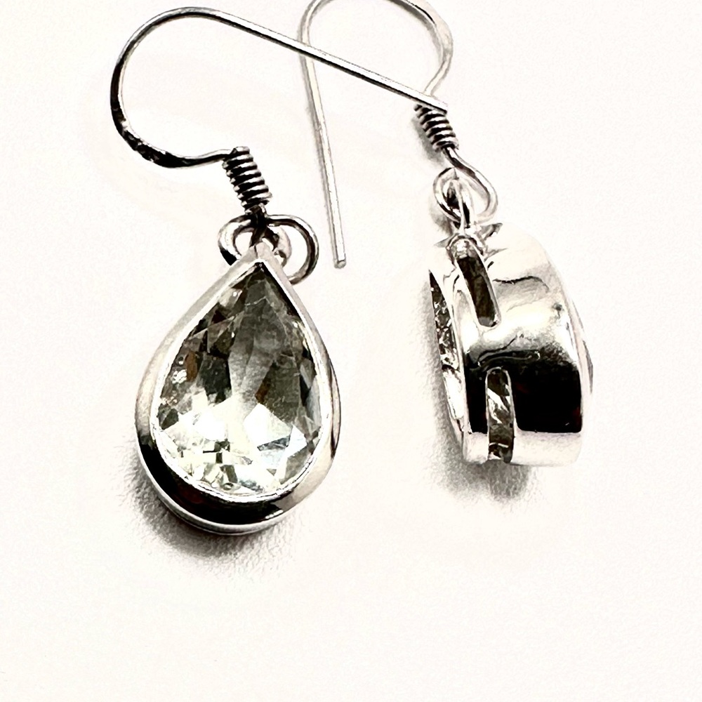 Sterling Silver Prasiolite Earrings - Picture 6 of 9